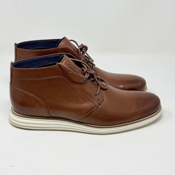 Cole Haan Original Grand Chukka Boots Mens 13 M Woodbury Brown Ivory Leather main image 8